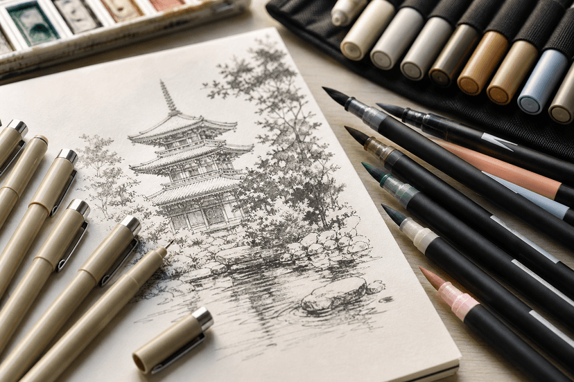 Sakura Pigma Micron ou Tombow Dual Brush pour dessiner